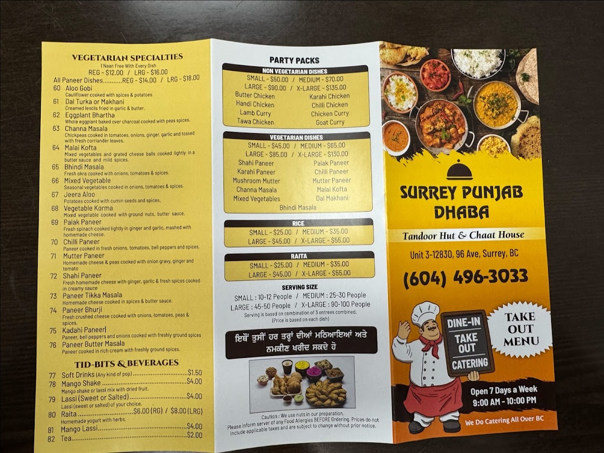 Surrey Punjab Dhaba Menu - Image 2
